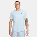 Men's Court Victory Dri-FIT Tennis Top in Glacier Blue/Glacier Blue/Black