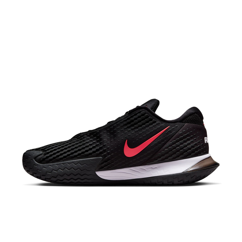 Men's Court Zoom Vapor Cage 4 Rafa Shoes in Black/Siren Red-Barely Grape