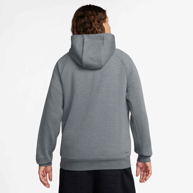 Men's Primary Fleece Dri-FIT UV Pullover Performance Hoodie in Cool Grey/Htr/Cool Grey