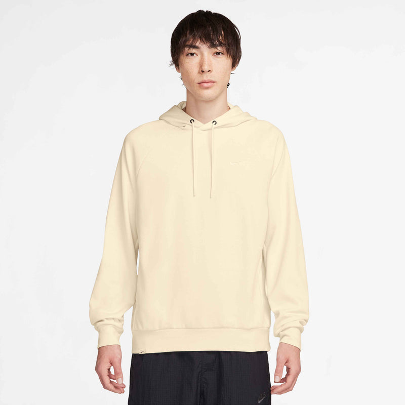 Men's Primary Fleece Dri-FIT UV Pullover Performance Hoodie in Pale Ivory/Pale Ivory