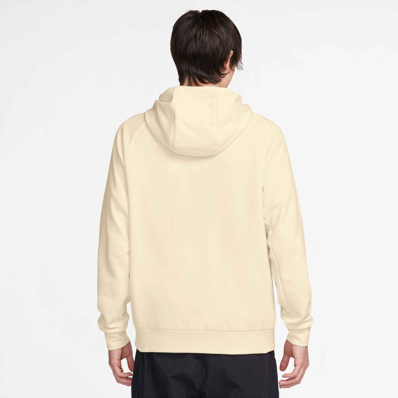 Men's Primary Fleece Dri-FIT UV Pullover Performance Hoodie in Pale Ivory/Pale Ivory