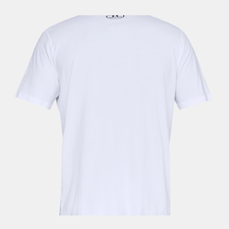 Men's Under Armour Left Chest Short Sleeve "White Black"