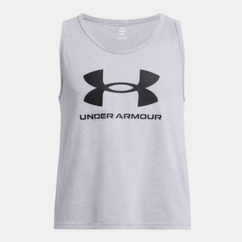 Men's Under Armour Sportstyle Logo Tank "Steel Light Heather/Black"