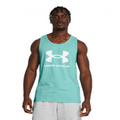 Men's Under Armour Sportstyle Logo Tank "Teal Green/White"