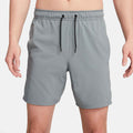 Men's Unlimited Dri-FIT 7" Unlined Versatile Shorts in Smoke Grey/Black/Smoke Grey