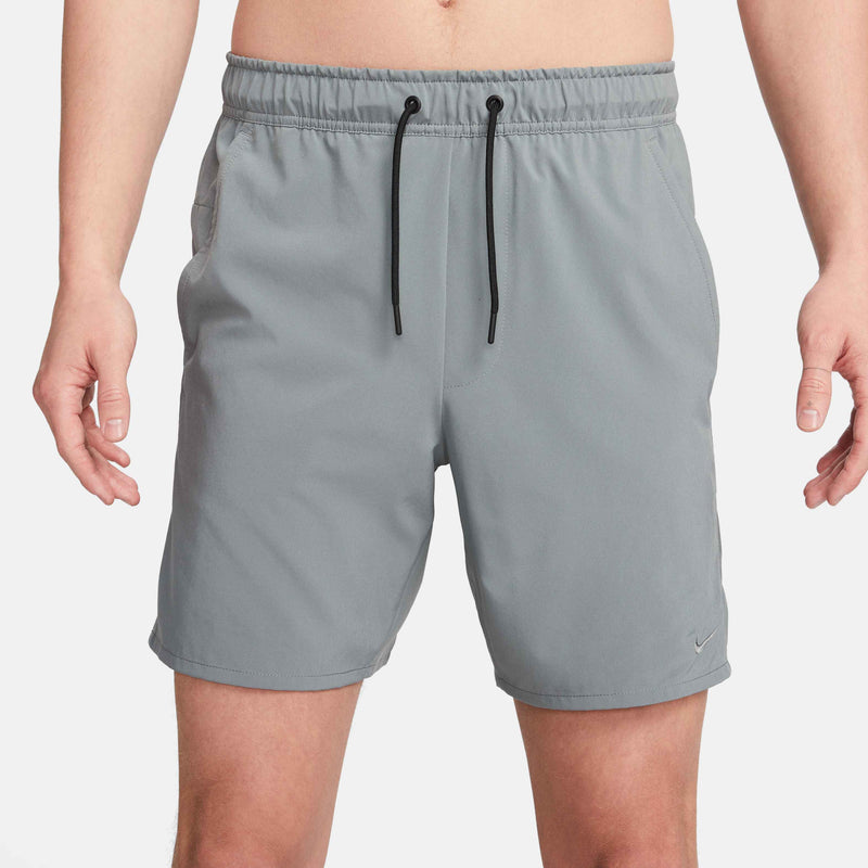 Men's Unlimited Dri-FIT 7" Unlined Versatile Shorts in Smoke Grey/Black/Smoke Grey