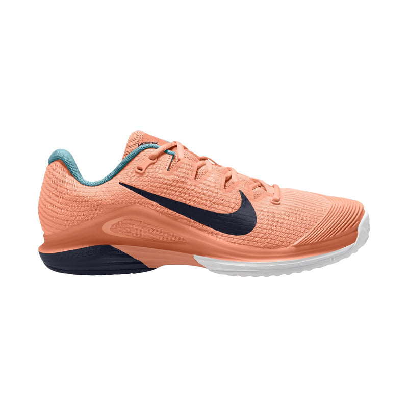 Men's Vapor 12 Clay Court Tennis Shoes in Apricot Agate/Obsidian-White-Denim Turq