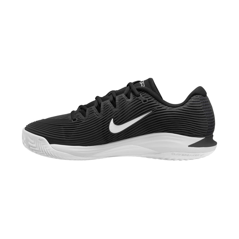 Men's Vapor 12 Clay Court Tennis Shoes in Black/White-Dk Smoke Grey