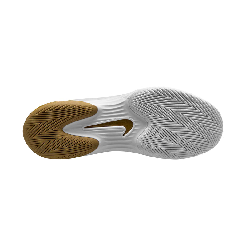 Men's Vapor 12 Hypersmash Hard Court Tennis Shoes in White/Metallic Gold-Pure Platinum
