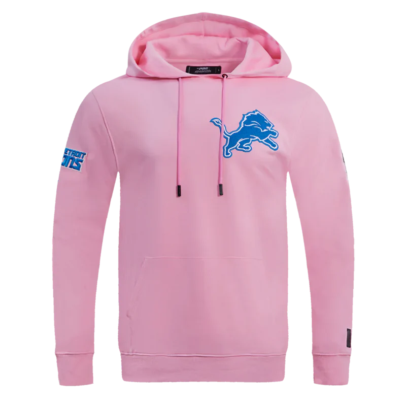 Men's/Women's Pro Standard Detroit Lions Classic Chenille NFL PO Hoodie "Pink"