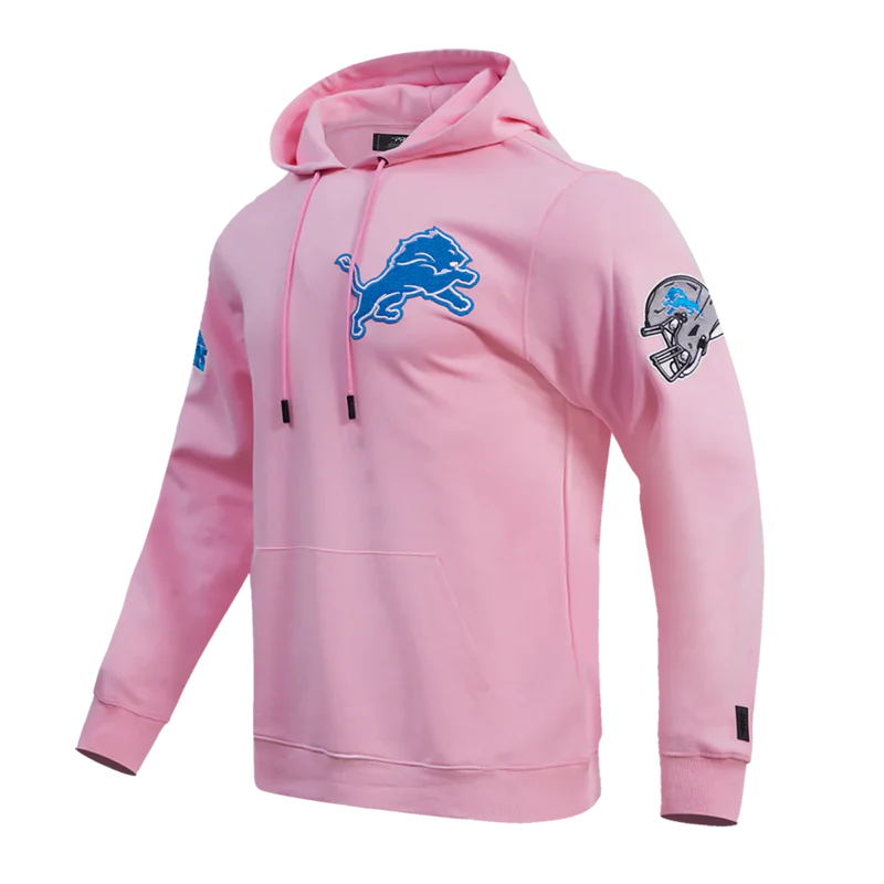 Men's/Women's Pro Standard Detroit Lions Classic Chenille NFL PO Hoodie "Pink"