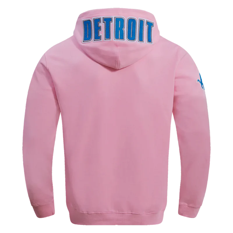 Men's/Women's Pro Standard Detroit Lions Classic Chenille NFL PO Hoodie "Pink"