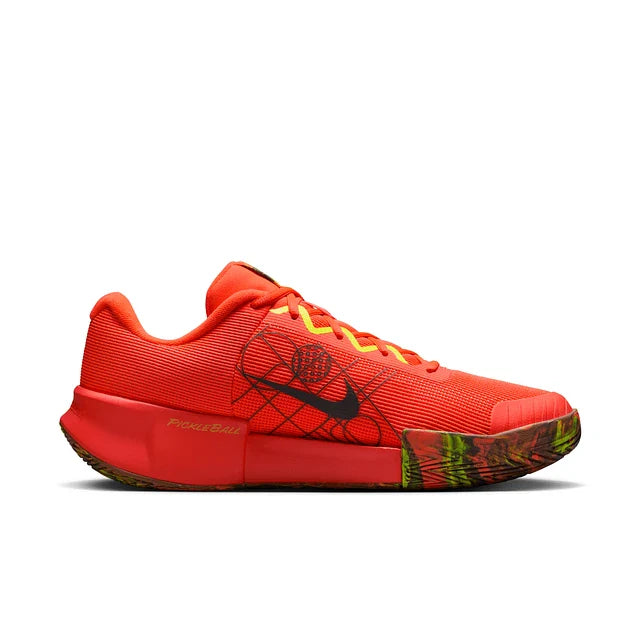 Men's Zoom Challenge Hard Court Pickle Ball in Hyper Orange/Black-Volt-Medium Ash
