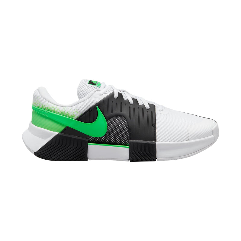 Men's Zoom GP Challenge 1 Tennis Shoes in White/Poison Green-Black