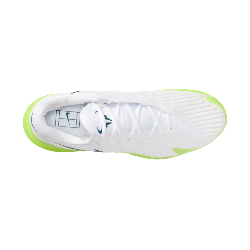 Men's Zoom Vapor Cage 4 Rafa Tennis Shoes in White/Geode Teal-Volt