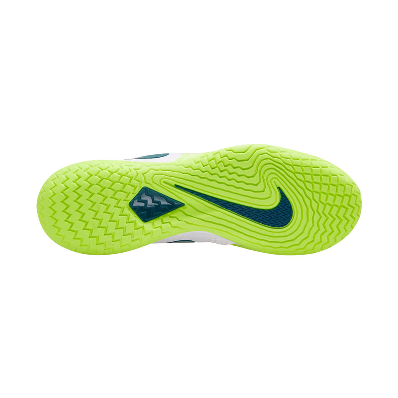 Men's Zoom Vapor Cage 4 Rafa Tennis Shoes in White/Geode Teal-Volt