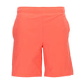 Men's coral mesh-lined woven short with elastic waistband, knee-length