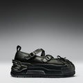 Metamorphosis Distressed Mary Janes- Charcoal right side view