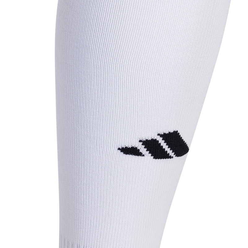 Metro 6 OTC large socks, white leg with black logo detail