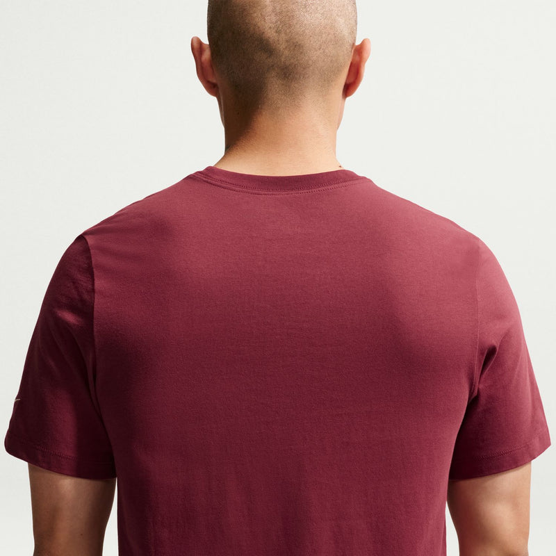 Men's maroon Mexico futbol tee, plain back
