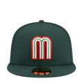 Dark green baseball cap with multicolor Mexico M logo patch on front