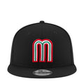 Black snapback cap with embroidered Mexico M logo in red, green, and white