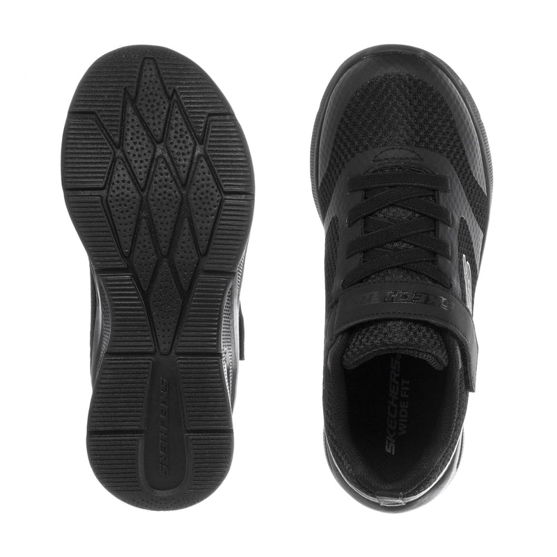 Kids black sneaker soles with textured tread and non-slip outsole pattern
