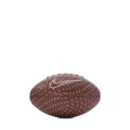 Mini playground football in dark brown with white stitch pattern and white Nike swoosh