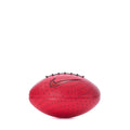 Mini red American football with black swoosh logo