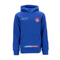Youth blue fleece pullover hoodie with hood, front pocket, Jordan 23 logo