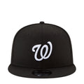Black baseball cap with white Washington Nationals logo on the front
