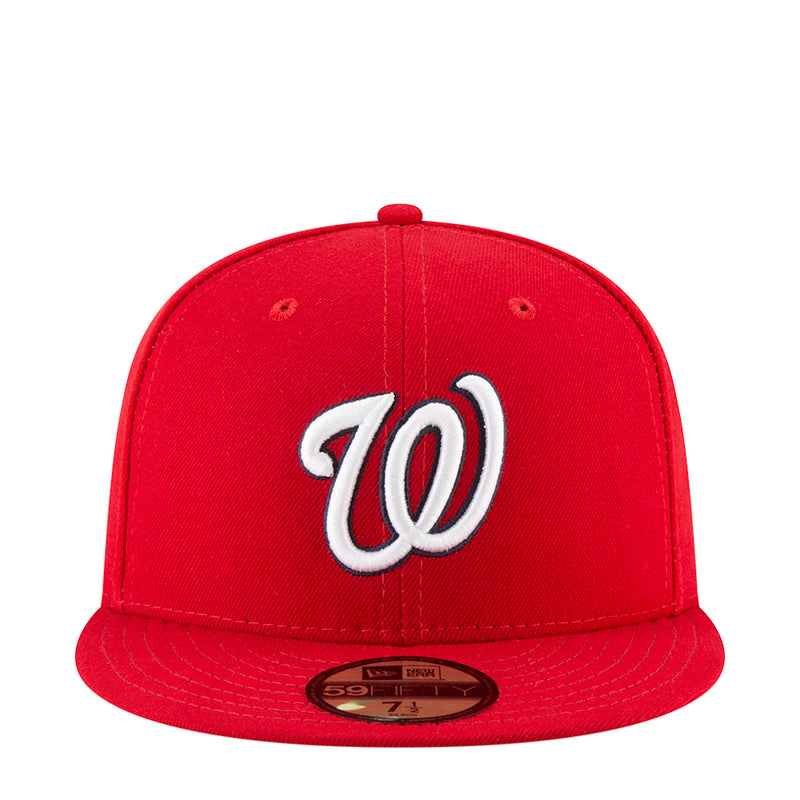 Red Washington Nationals 5950 baseball cap with front W logo