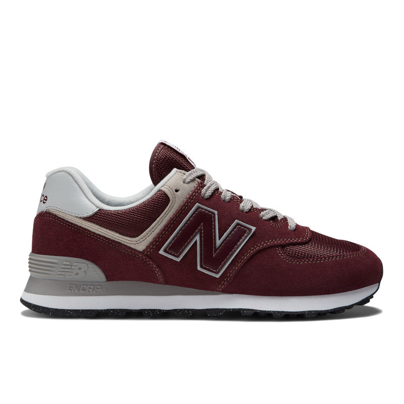 New Balance Men's 574 Core Sport Lifestyle Shoes in Burgundy