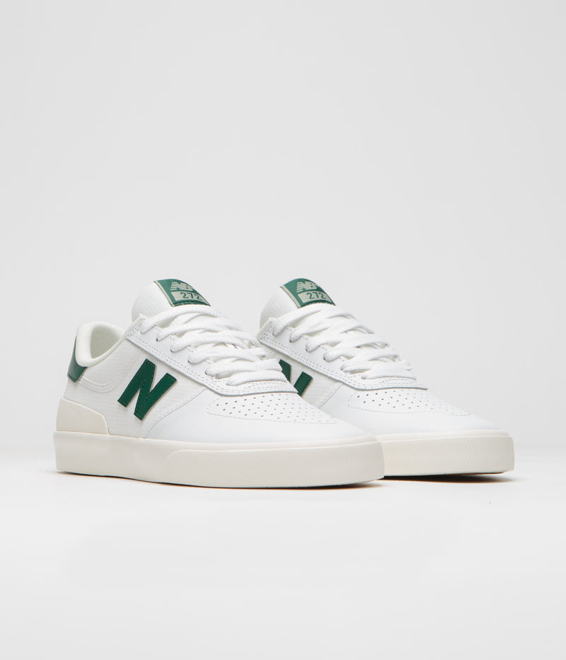 New Balance Numeric 272 Shoes in White and Green
