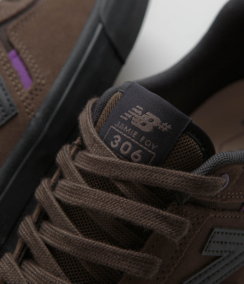 New Balance Numeric 306 Jamie Foy Shoes in Brown and Black / Purple