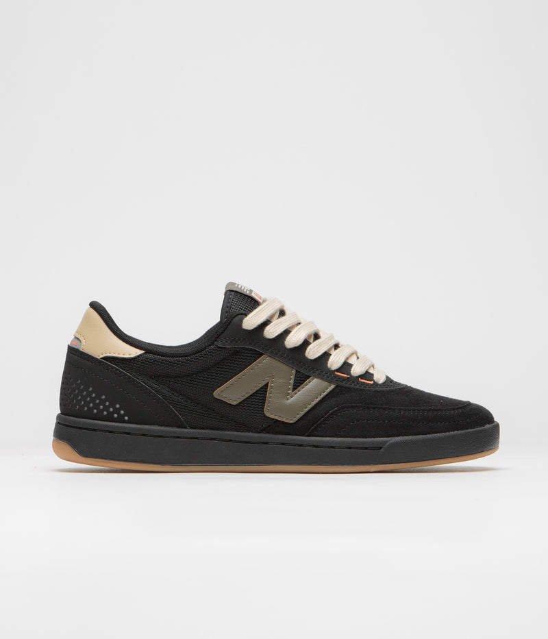 New Balance Numeric 440 Shoes in Black and Olive / Gum