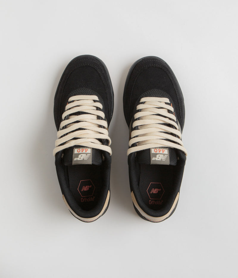 New Balance Numeric 440 Shoes in Black and Olive / Gum
