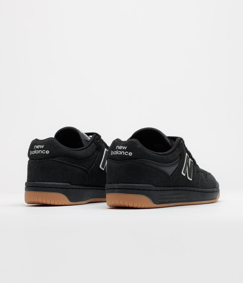 New Balance Numeric 480 Shoes in Black and Black / Gum