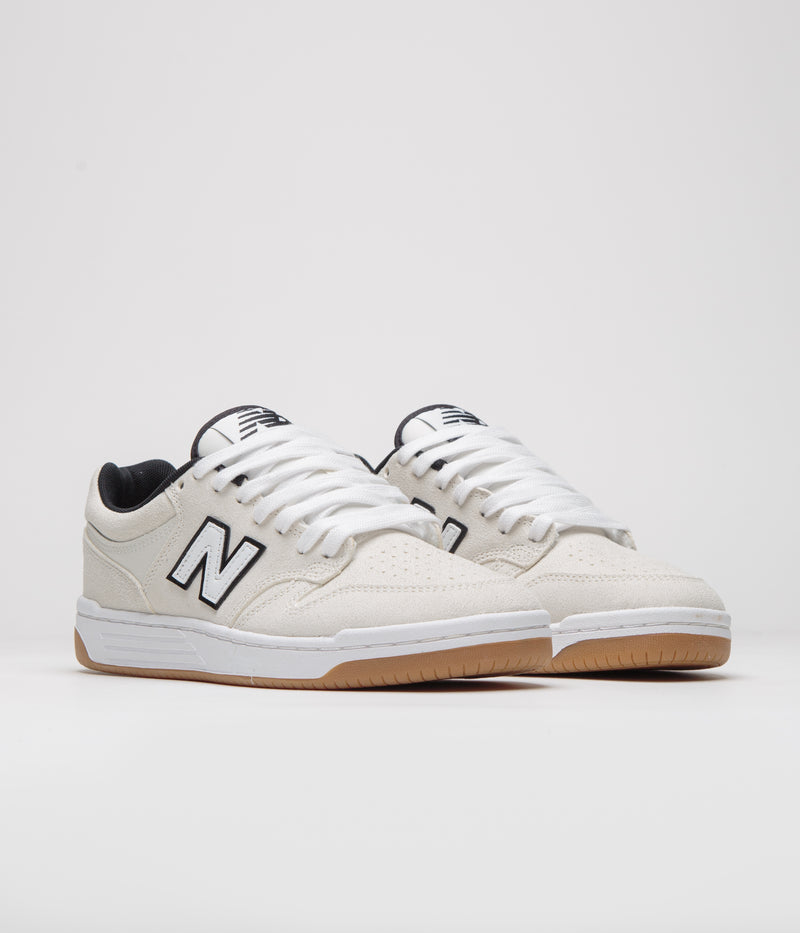 New Balance Numeric 480 Shoes in Cream and White