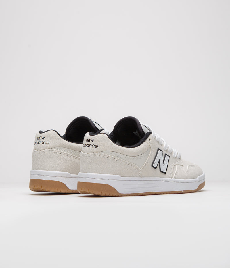 New Balance Numeric 480 Shoes in Cream and White