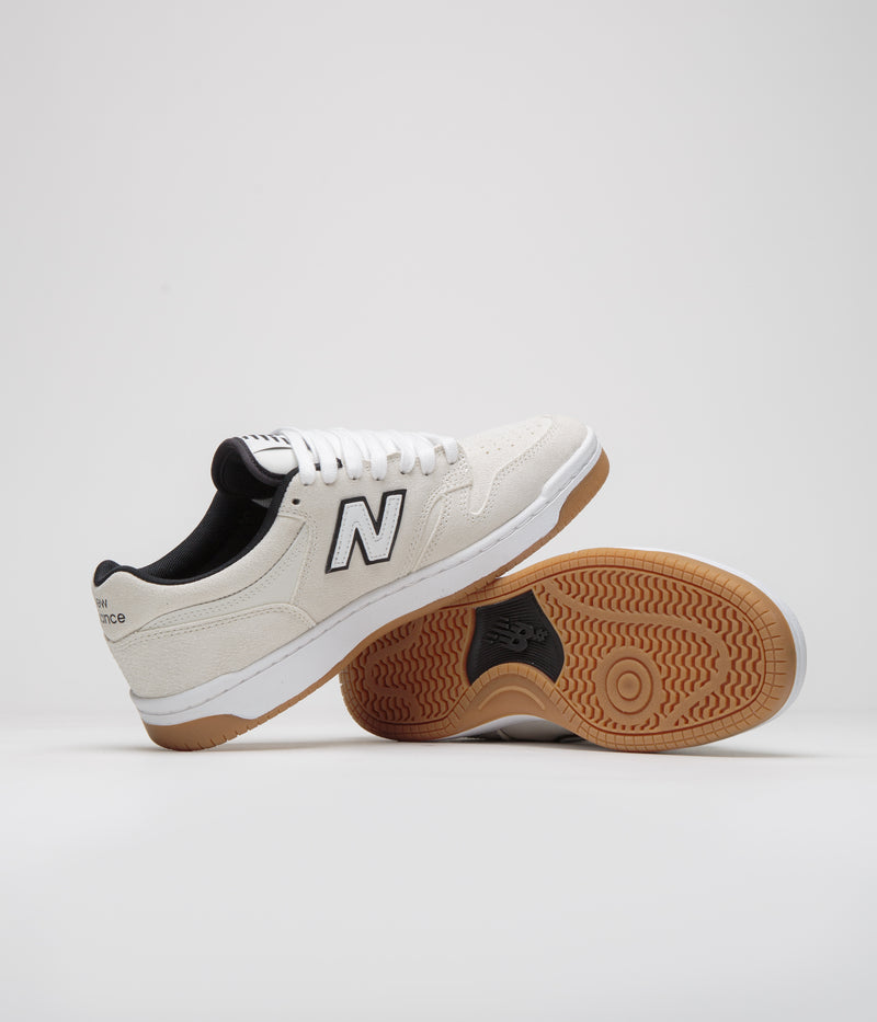 New Balance Numeric 480 Shoes in Cream and White