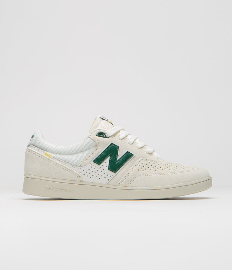 New Balance Numeric 508 Brandon Westgate Shoes in Sea Salt and Green