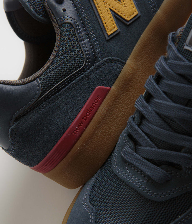 New Balance Numeric 574 Shoes in Blue Indigo and Gum