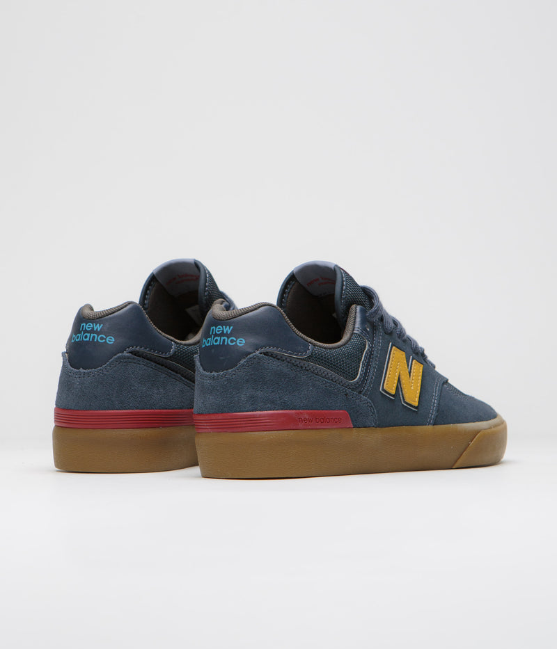 New Balance Numeric 574 Shoes in Blue Indigo and Gum