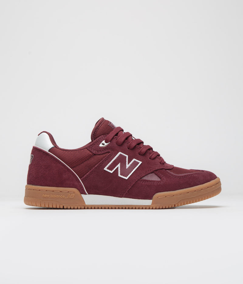 New Balance Numeric 600 Tom Knox Shoes in Burgundy and Gum