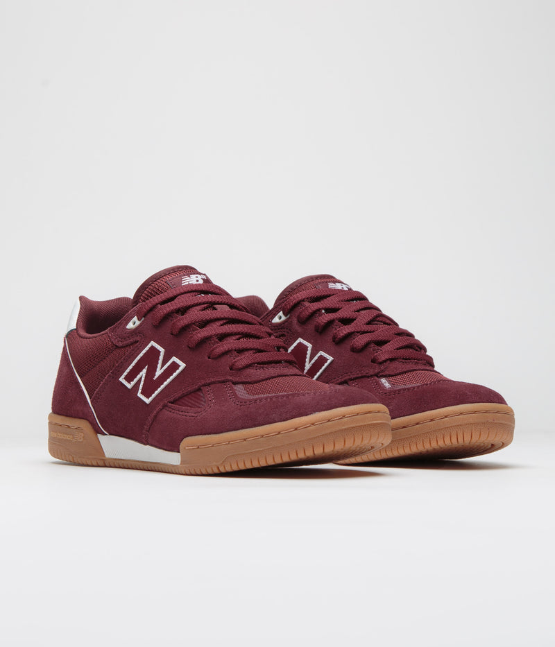 New Balance Numeric 600 Tom Knox Shoes in Burgundy and Gum