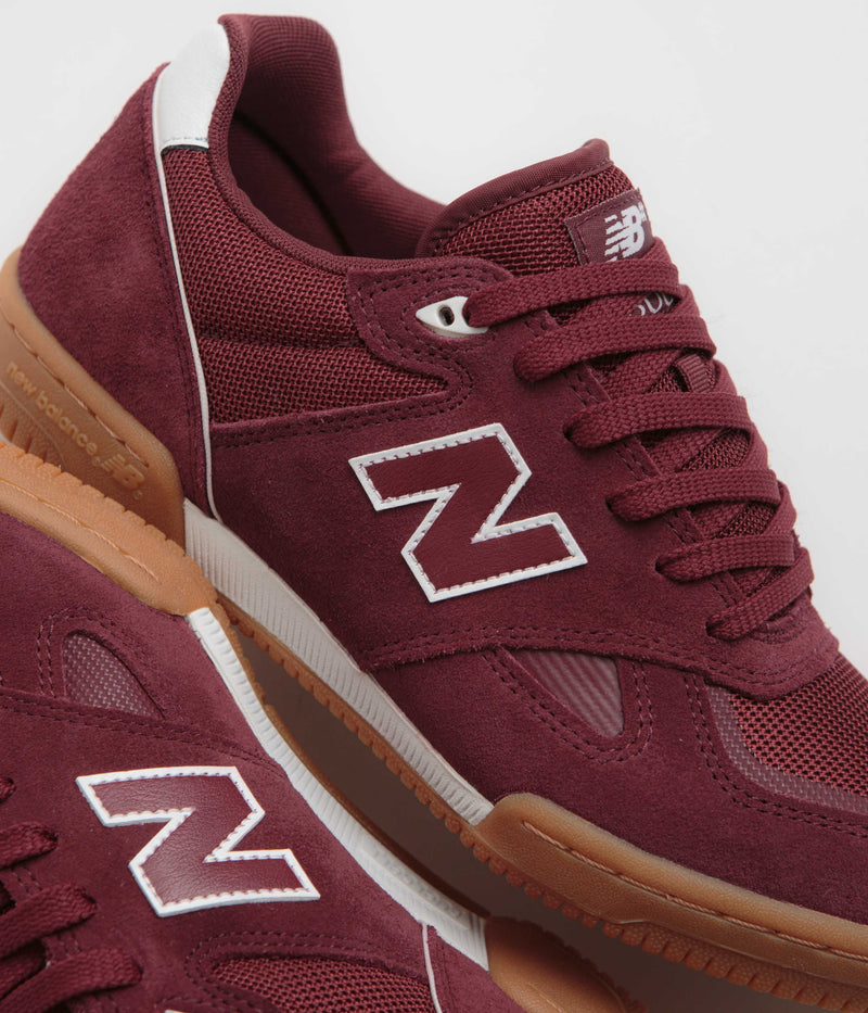 New Balance Numeric 600 Tom Knox Shoes in Burgundy and Gum