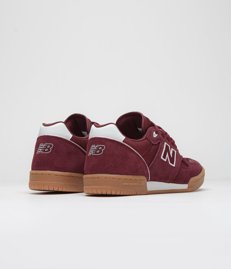 New Balance Numeric 600 Tom Knox Shoes in Burgundy and Gum