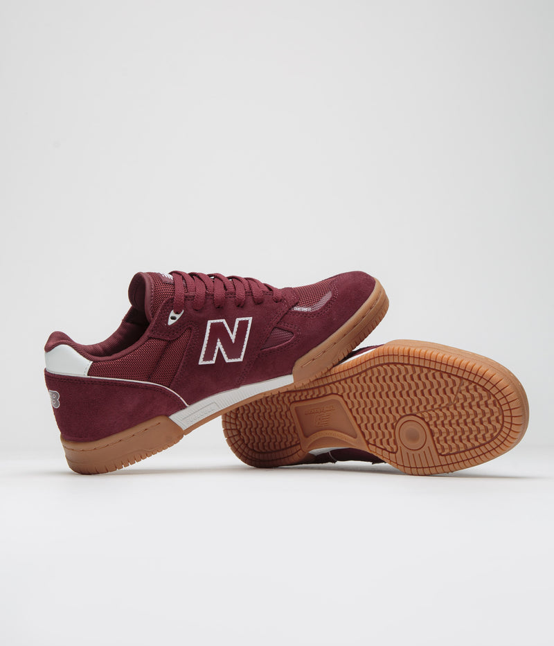 New Balance Numeric 600 Tom Knox Shoes in Burgundy and Gum