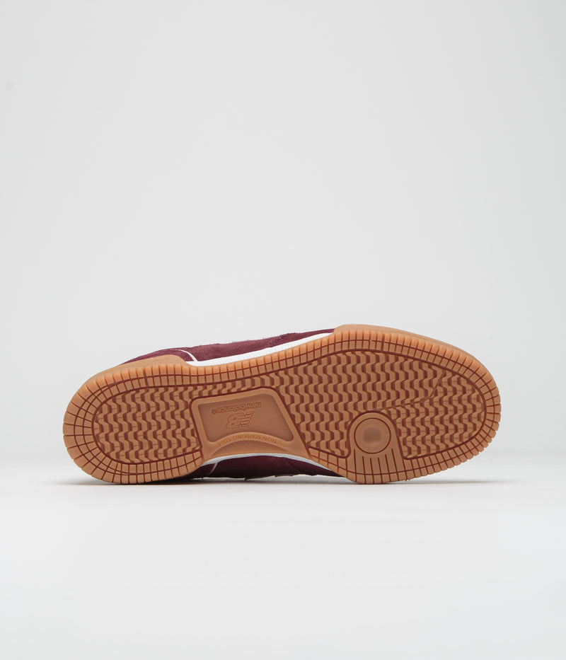 New Balance Numeric 600 Tom Knox Shoes in Burgundy and Gum